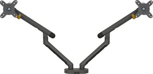 Krah monitori Bakkerelkhuizen BE Flexible Dual, për 2 monitorë, i rregullueshëm, gri e errët