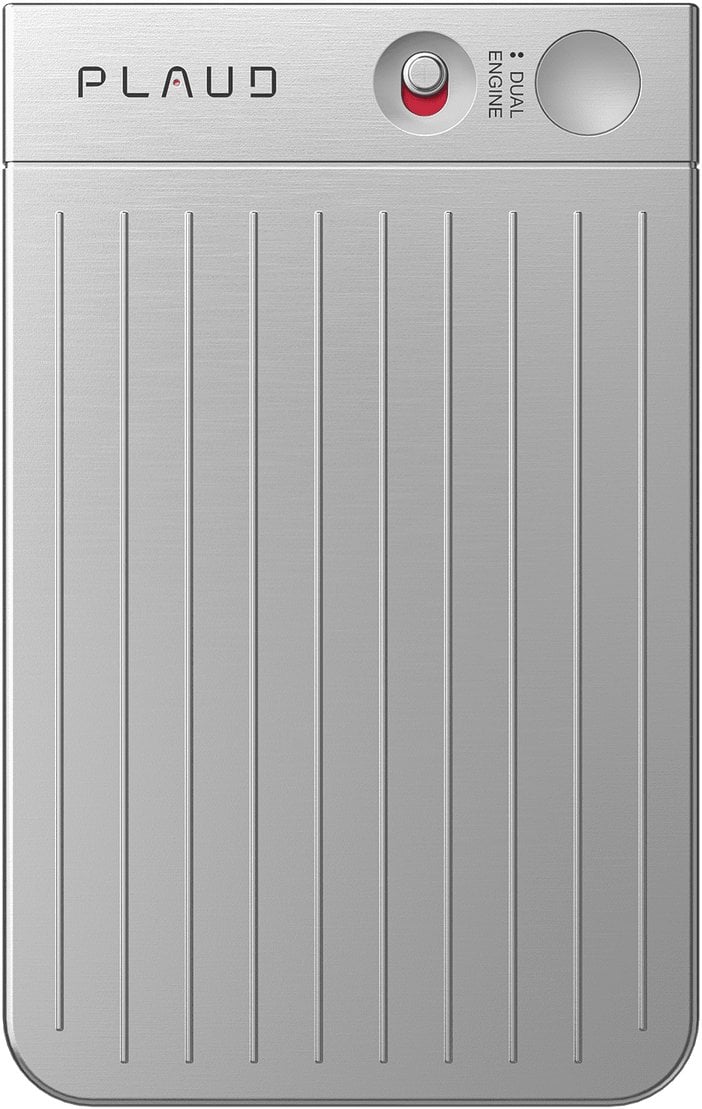 Регистратор на звук Plaud.AI AI Note Recorder, AI транскрипција, cloud складирање, сребрена