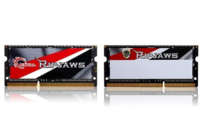 Memorie G.Skill Ripjaws SO-DIMM, 8GB (4GBx2), DDR3, 1600MHz, 1.35V, e zezë