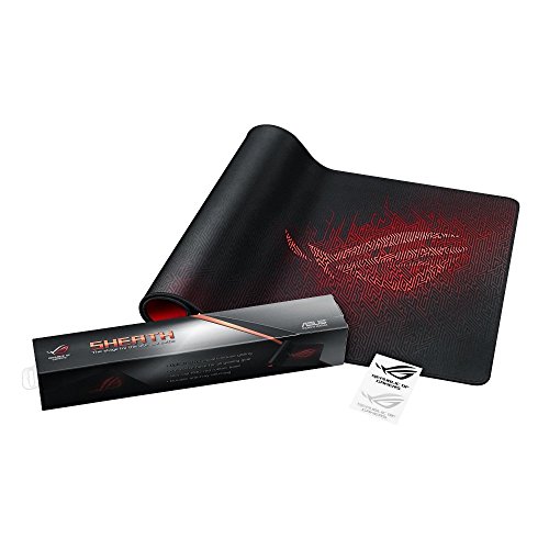 Mousepad gaming ASUS ROG Sheath, madhësi e madhe, 3mm, i zi e kuqe