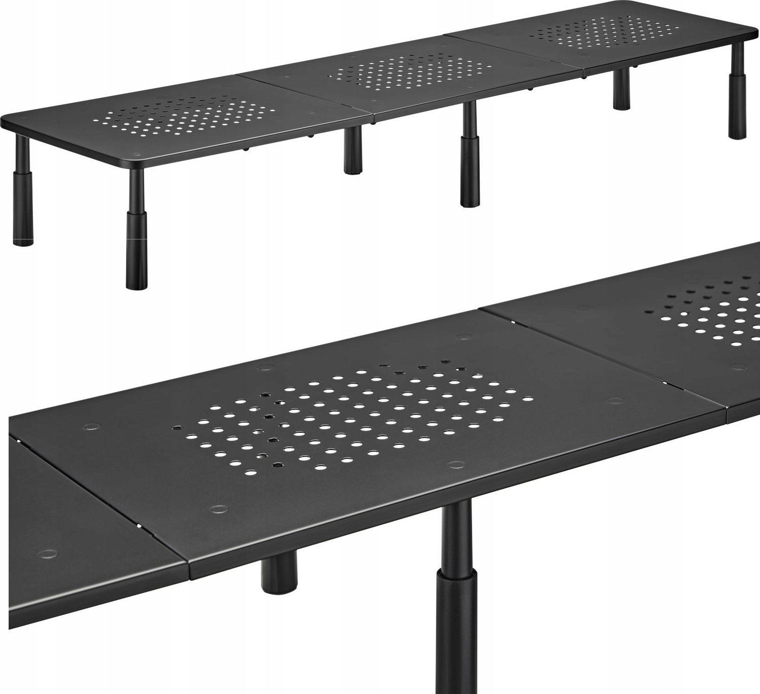 Stand tavoline Mozos SPM2, gjerësi 99 cm, mbajtje deri 20 kg, i zi