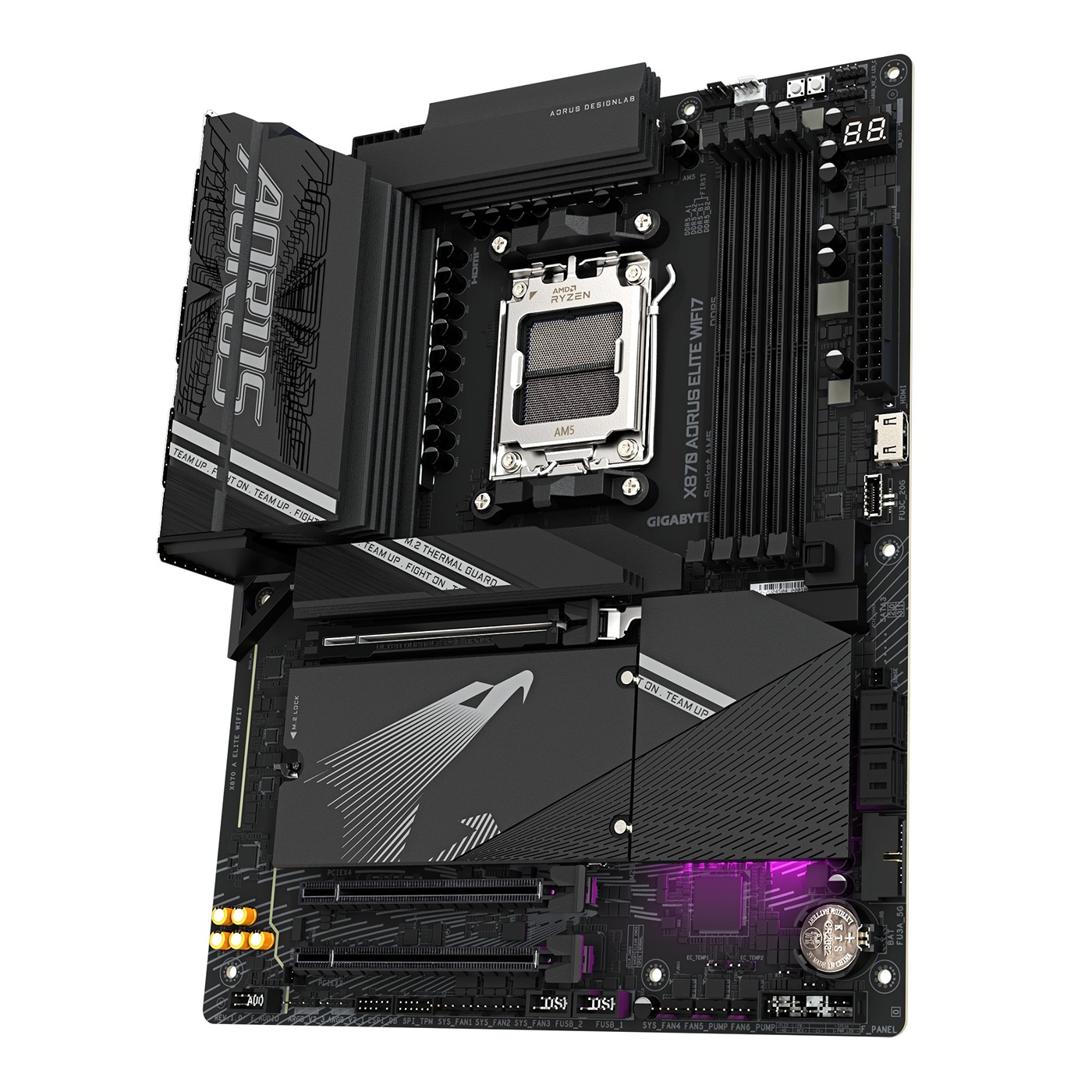 Pllakë amë Gigabyte X870 AORUS ELITE WIFI7, ATX, AM5, DDR5, Wi-Fi 7, e zezë