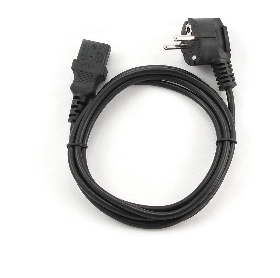 Кабел за струја Gembird Power Cable C13, 1m, штекер Schuko, црн