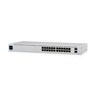 Switch rrjeti Ubiquiti UniFi 24-Port, Gigabit PoE+, L2/L3, argjendtë