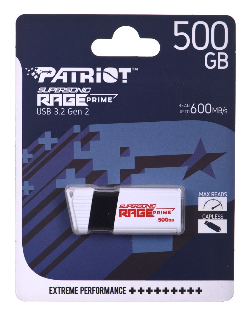 USB PATRIOT RAGE PRIME 600 MB/S, 512 GB, USB 3.2 Gen 2