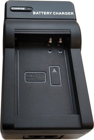 Karikues baterie Meike DV2304 për Canon NB-10L LP-E10, për prizë 220V dhe çakmak veture 12V, i zi