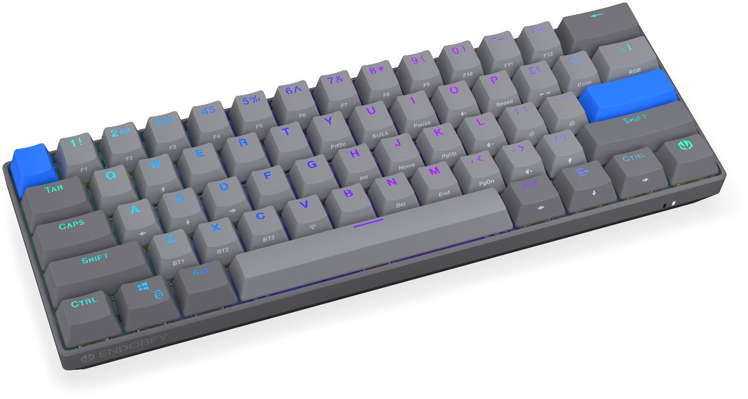 Tastierë mekanike Endorfy Thock V2 Compact Wireless, 60%, ARGB, sw Yellow, e zezë