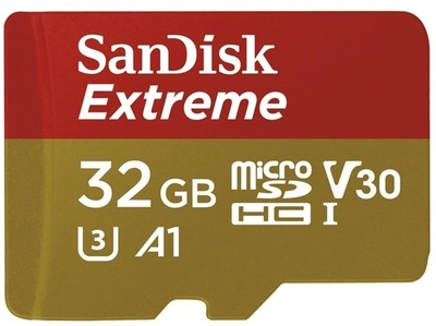 [OUTLET] Kartë memorie SanDisk Micro SDHC Extreme V30 32GB 100MB/s UHS-I U3 + SD adapter
