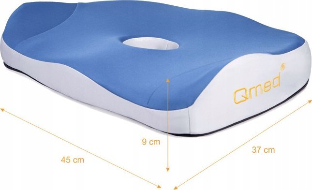 Jastëk ortopedik për ulje Orthopedic Contoured Seat Cushion, shkumë memorie, antirrëshqitës, gri