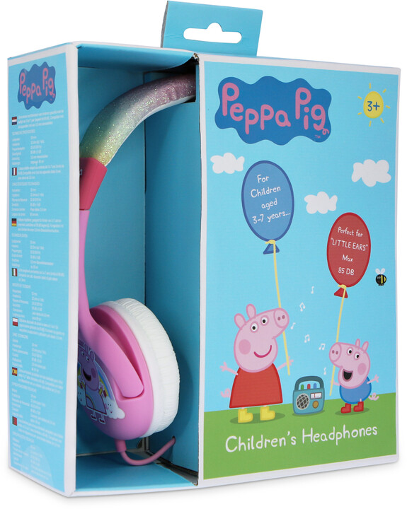 Kufje OTL Technologies Rainbow Peppa, rozë