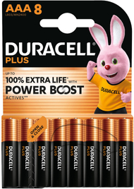 Bateri njëpërdorimshme Duracell Plus, AAA, alkaline