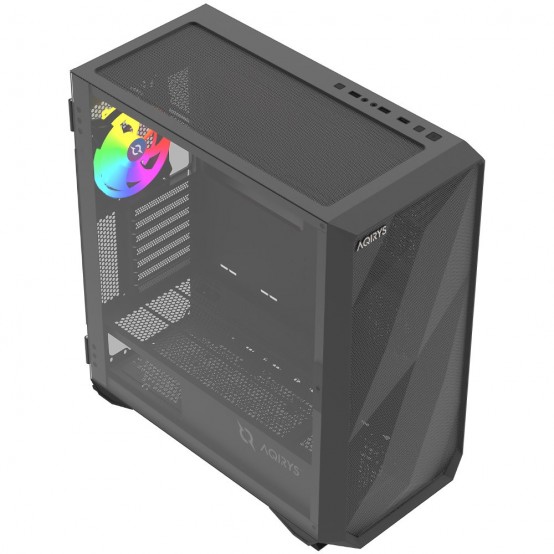 Kasa gaming Aqirys Arcturus Pro, midi tower EATX, ARGB, e zezë