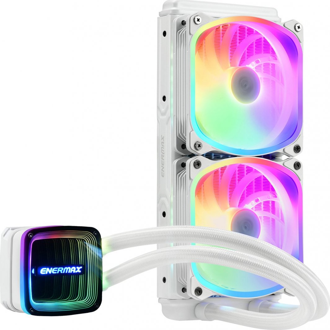 Ftohës uji për CPU Enermax AquaFusion ADV 240, 240mm, RGB, i bardhë