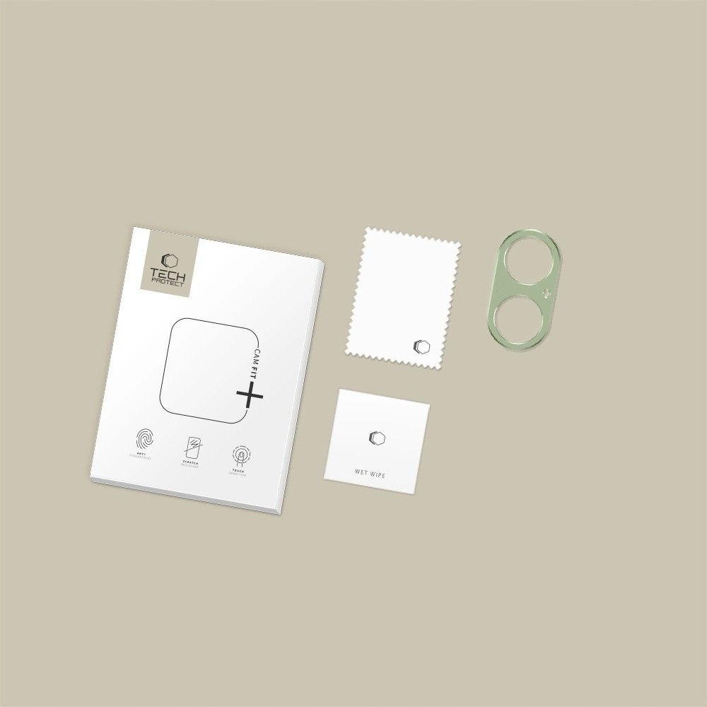 Заштита за камера Tech Protect Camalloy Fit+ Apple iPhone 17, алуминиумска легура, 1 парче, шалфеј зелена