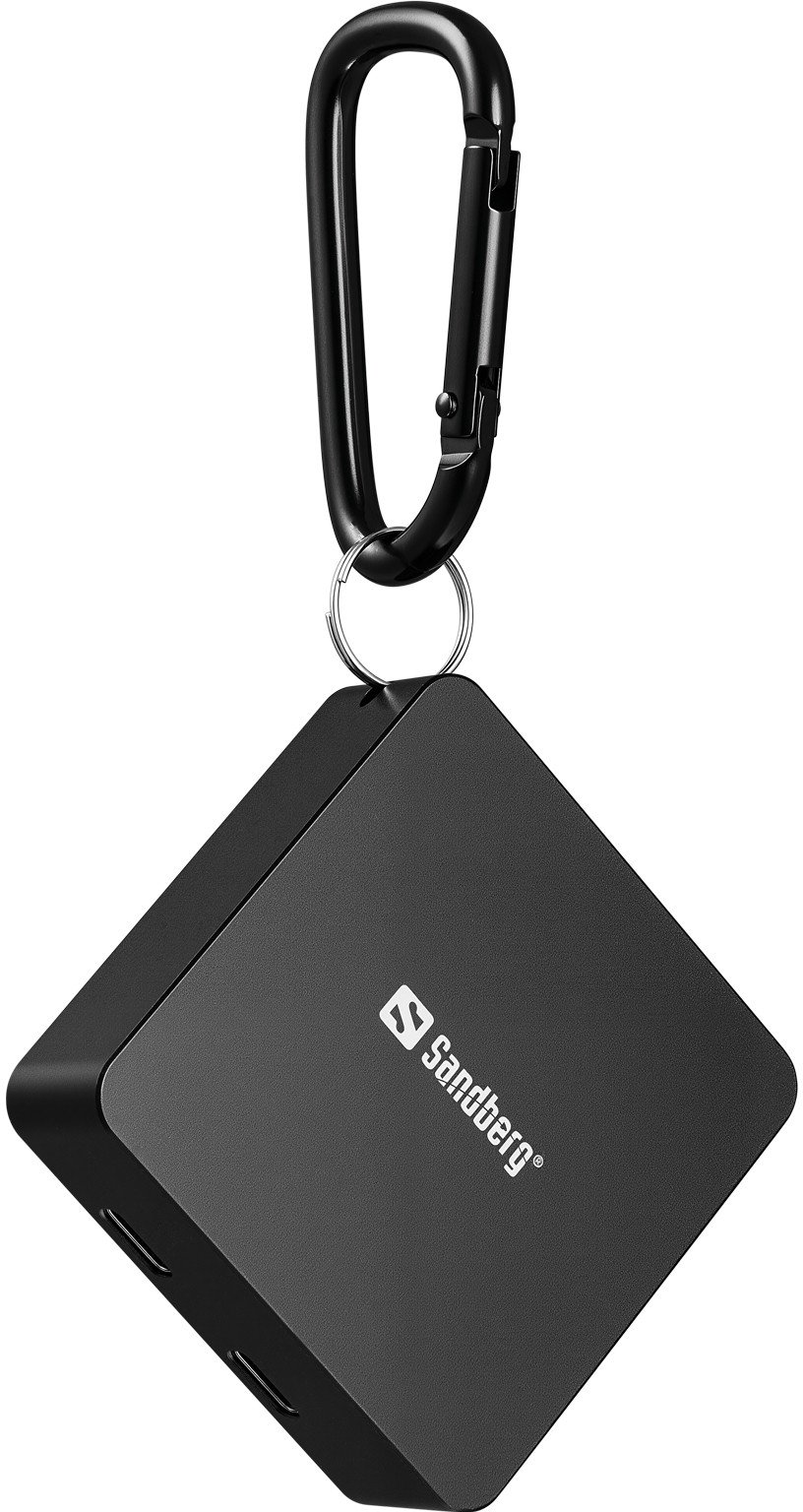 Powerbank Sandberg 3in1 Magnet, 5000mAh, 20W PD, i bardhë