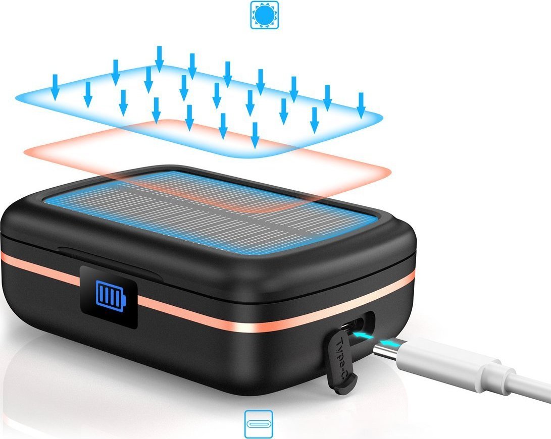 Kufje wireless Choetech BH-T05, TWS, etui powerbank 2500mAh, të zeza