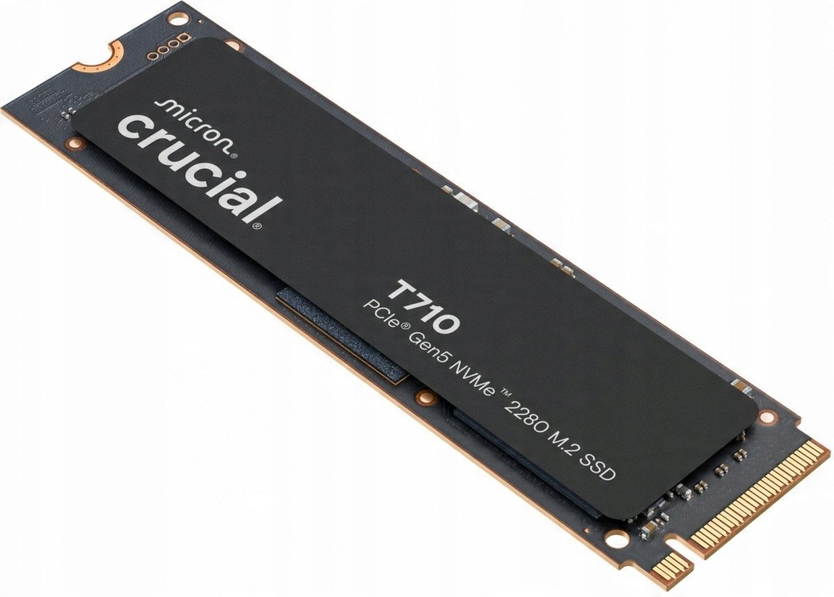 SSD i brendshëm Crucial T710, 1TB, M.2 NVMe PCIe Gen 5, i zi
