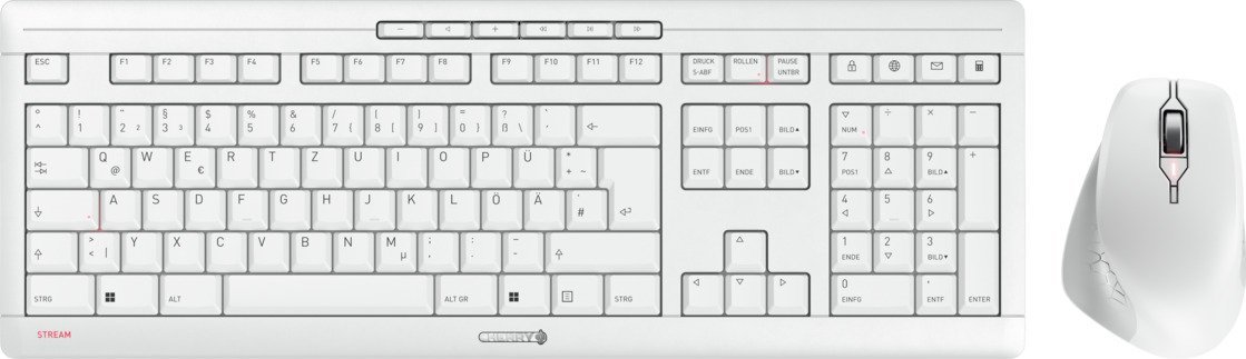 Set tastierë dhe maus Cherry Stream Desktop Comfort, wireless 2.4 GHz, ergonomik, i zi