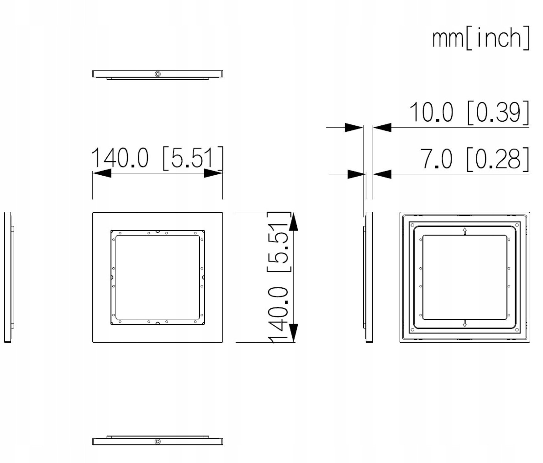 Панел за монтажа за домофон Dahua VTM78, алуминиум, црн