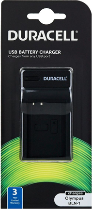 Karikues për bateri Duracell, për Olympus BLN-1, i zi