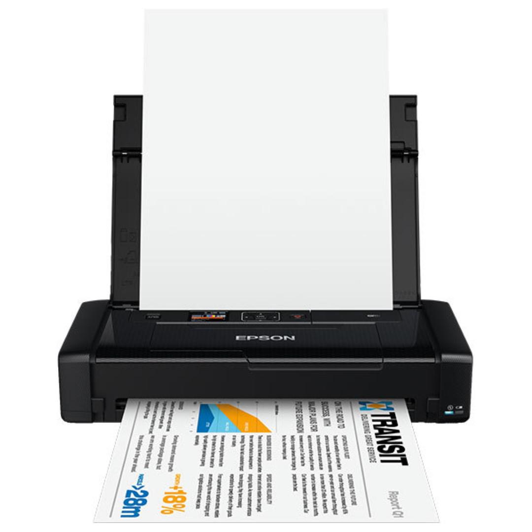 Printer portativ inkjet Epson Workforce WF-100W, A4, Wi-Fi, i zi