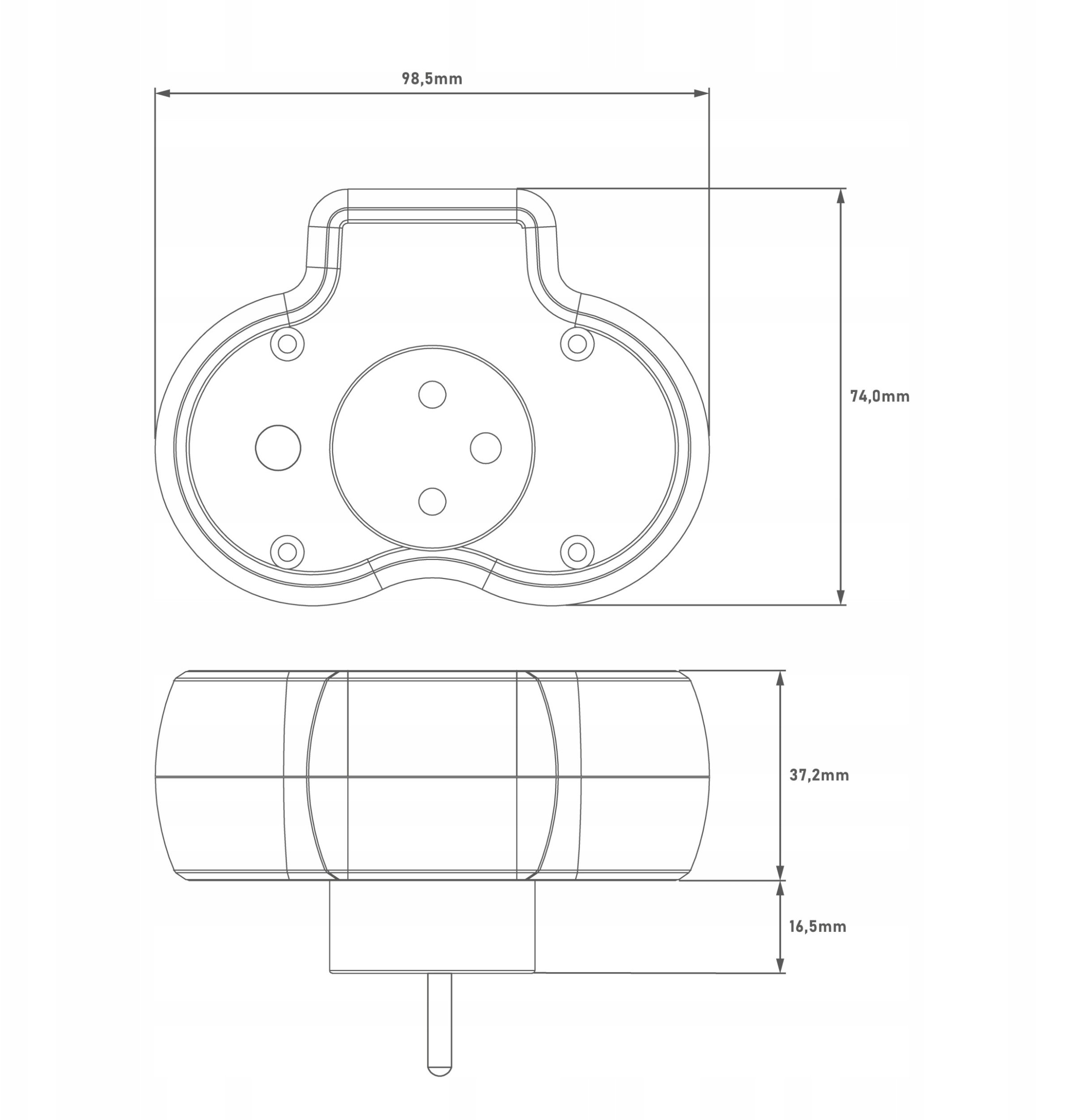 Ndarës elektrik dyfishtë Maclean MT148, me ndërprerës, i bardhë