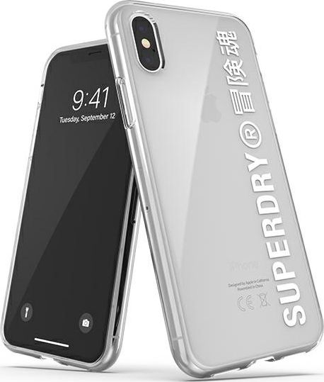 Mbrojtëse e pasme Superdry për iPhone X/Xs, e bardhë