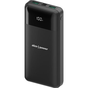 Надворешна батерија AlzaPower Parade 20000mAh, Power Delivery 22.5W, 3 USB порти, црна