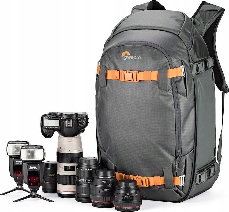 Çantë shpine fotografike Lowepro Whistler BP 450 AW II, e madhe, gri