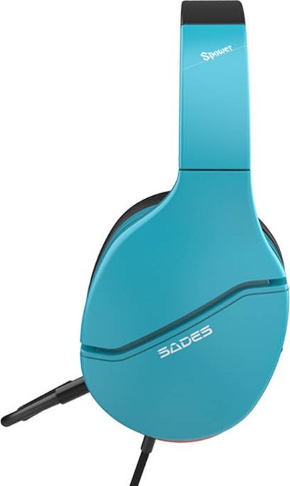 Kufje gaming Sades Spower SA-725, 40mm, 3.5mm, blu