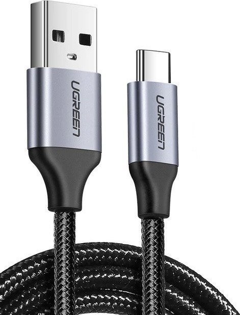 USB кабел UGREEN 60128B, USB A во USB C, 2 m, црна
