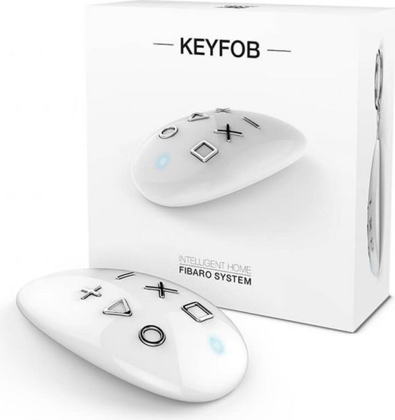 Telekomandë Fibaro KeyFob FGKF-601 ZW5, e bardhë