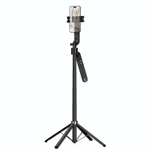 Tripod selfie HOCO Smart Live Broadcast, gimbal ndjekës, Bluetooth 5.2, anti shake, i zi