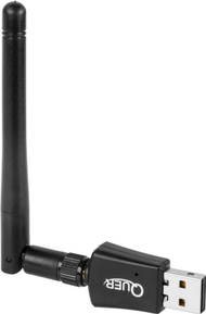 USB WiFi адаптер REBEL KOM0640-5, безжична конекција, компактен дизајн, црн