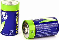 Bateri Gembird D / R20, 2 copë, 1.5V, alkaline, të zeza