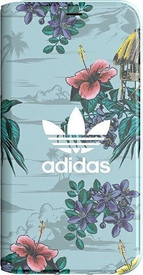 Maskë me kapak Adidas Booklet Floral AOP për iPhone X XS, gri
