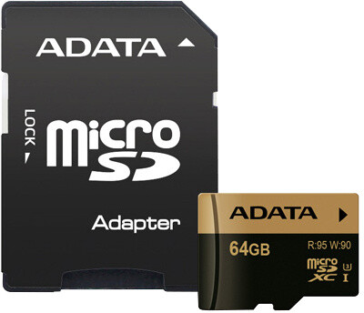 Kartë memorie Adata micro SDXC UHS-1 U3 XPG + adapter, 64 GB