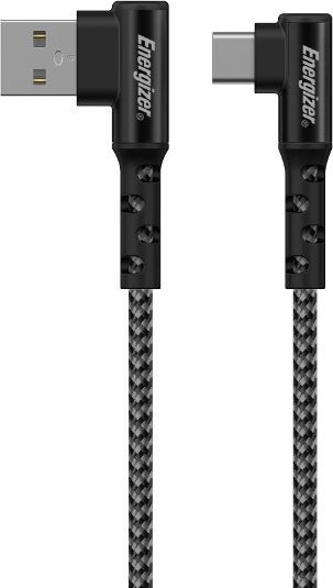 Kabllo Energizer C710CKBK USB A në USB C, 2 m, 90°, e zezë