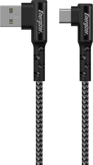 Kabllo Energizer C710CKBK USB A në USB C, 2 m, 90°, e zezë