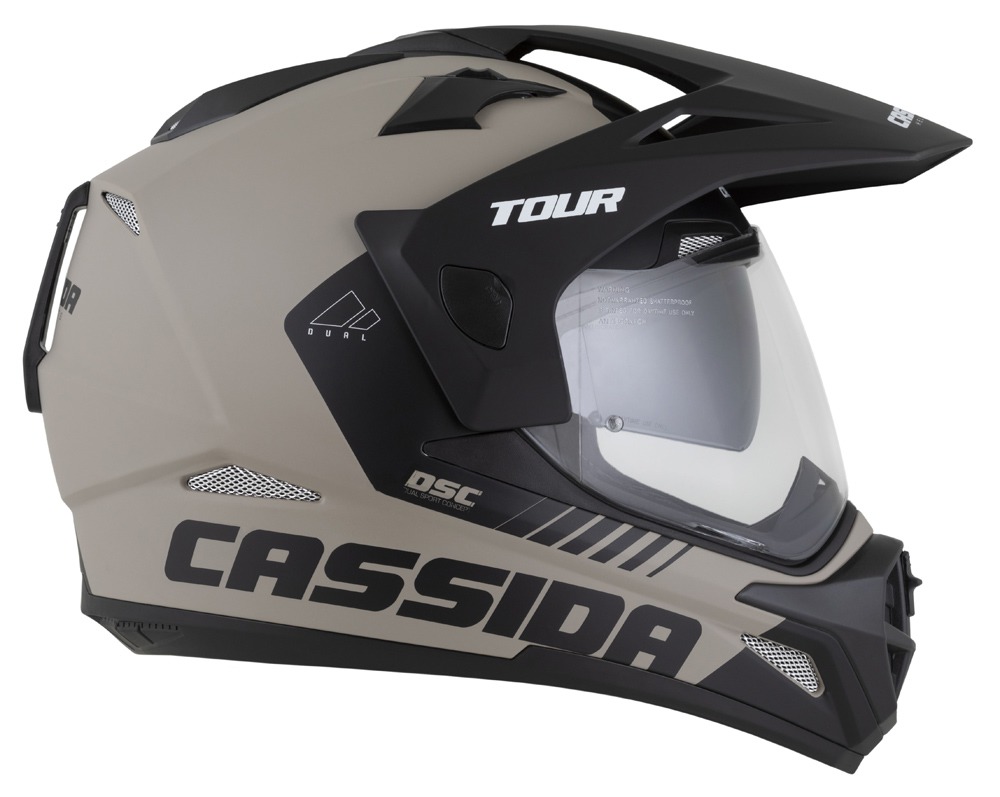 Kaskë moto CASSIDA Tour 2.0 Dual, polikarbonat, visor Pinlock ready, rërë mat e zezë