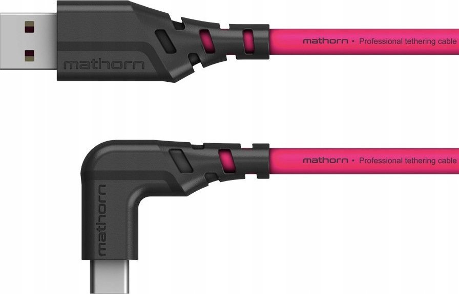 Кабел за тетеринг Mathorn MTC-201, USB A во USB C 3.2 Gen2, 2 m, магента