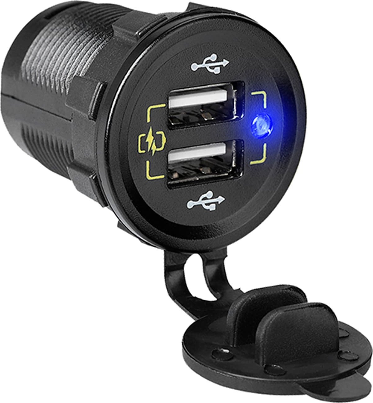 Karikues veture Blow M18C, 2xUSB, montim i brendshëm, i zi