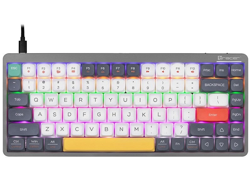 [OUTLET] Tastierë mekanike Gaming Tracer FINA 84, USB, RGB, e bardhë