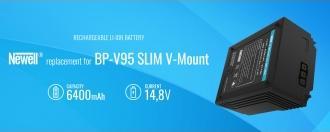 Bateri V-Mount Newell BP-V95 SLIM, 95Wh, kompakte, e zezë