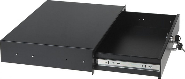 Sirtar RACK Pulsar Drawer 19" 2U RAS-R2, metalik, me kyç, i zi