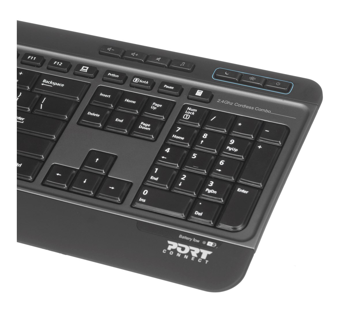 Set tastierë dhe maus Port Designs Silent Pack, 104 taste, 1600 dpi, USB-A/C, i zi