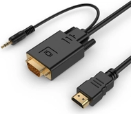 Kabllo Gembird HDMI - D-Sub (VGA) + Jack 3.5mm, 3m Kabllo Gembird HDMI - D-Sub (VGA) + Jack 3.5mm, 3m