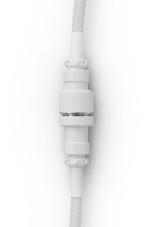 Kabllo tastiere Glorious Coiled USB C Artisan Braided, aviator 5 pin, Ghost White