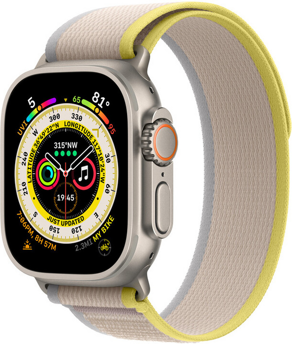 Apple Watch 49mm Band, Yellow/Beige Trail Loop - S/M