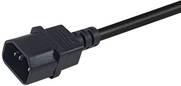 Kabllo rryme Equip 112106, IEC C14 në CEE 7/3, 0.25m, e zezë